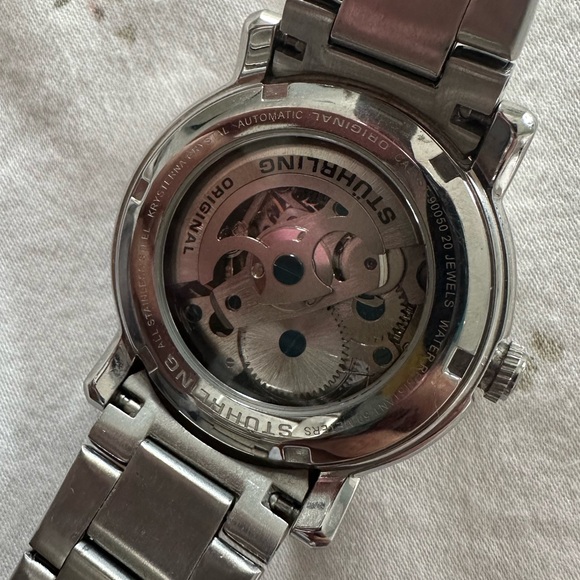 Women’s Stuhrling Stainless Steel Skeleton Watch - Picture 5 of 5